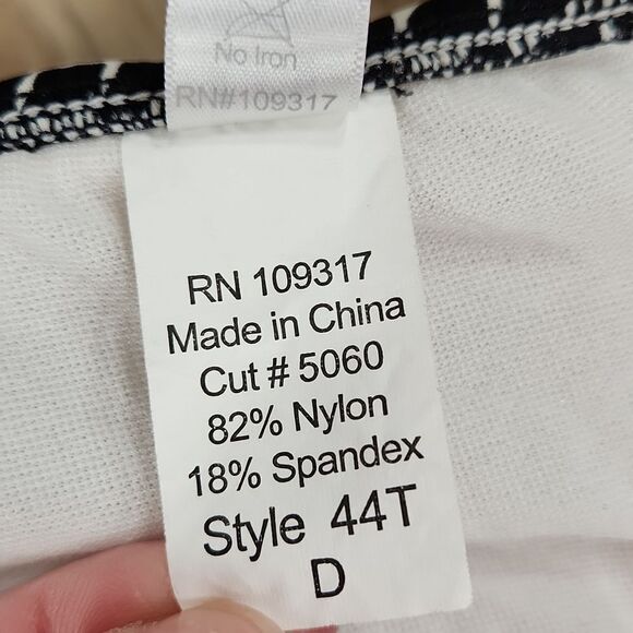 🐞Sunsets Black & Cream Animal Print Bikini Top Size D - Picture 8 of 8